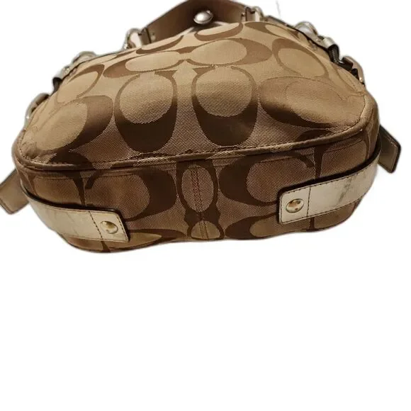 Coach Sliver Khaki Platinu Signature Carly Dust Bag